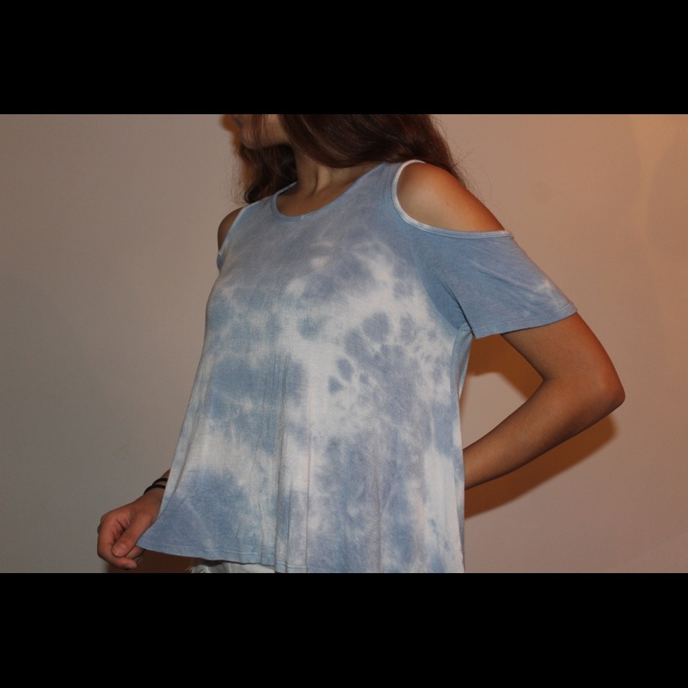 Blue & White Tie Dye Shirt